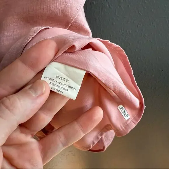 Selfie Leslie Aphrodite Molded Bust Angel Sleeve Wrap Dress Blush Size S - Picture 4 of 7